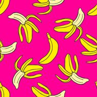 Colorful seamless pattern of bananas in pop art style N2