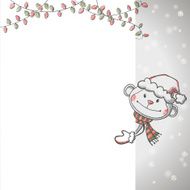 Hand drawn Monkey holding banner N4