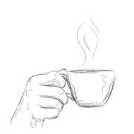 Sketch of arm with cup N2