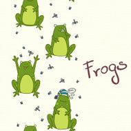 Cartoon frogs pattern