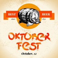 Oktoberfest vintage background Typographic poster Hand drawn s N2