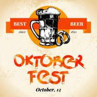 Oktoberfest vintage background Typographic poster Hand drawn s N3