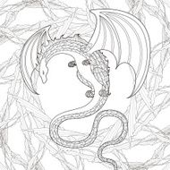 mystery dragon coloring page