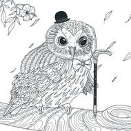 adorable owl coloring page N2