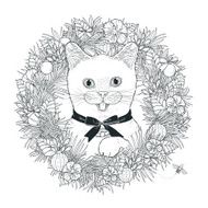 adorable kitty coloring page N2