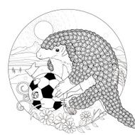 lovely armadillo coloring page