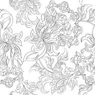 ethnic floral seamless pattern folkloric batik vector ornament
