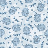 Dandelions Floral seamless pattern Hand Drawn Doodles Flowers N6
