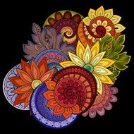 Vector Colored Floral Background N4