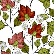 Vector seamless floral pattern N30