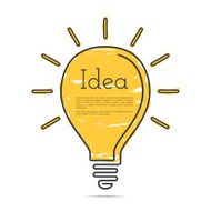 Light Bulb Icon with Idea Concept