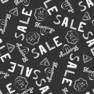 Hand drawn sale seamless pattern Doodle discount shopping texture