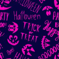 Doodle hand drawn Halloween endless pattern Vector illustration N2