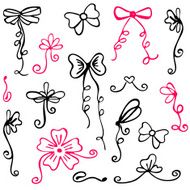 Set of hand drawn bows N2