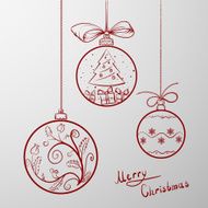 Red Christmas balls N2