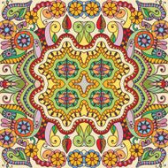 Vector floral geometric seamless pattern ethnic ornament N4