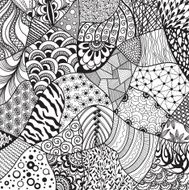 Zentangle floral pattern