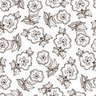 Bell flowers Seamless pattern with Vintage floral wallpaper N2