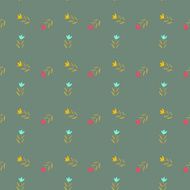Hand drawn doodle vintage seamless pattern N3