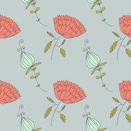 Hand drawn doodle vintage seamless pattern N15