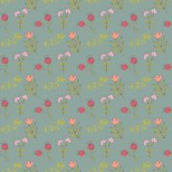 Vintage seamless floral pattern N5