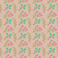 Vintage seamless floral pattern N11