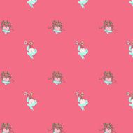 Hand drawn vintage doodle seamless pattern N2