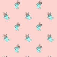 Hand drawn vintage doodle seamless pattern N4