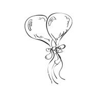 Simple doodle of party balloons N2
