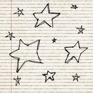 Set of cartoon styple stars N2