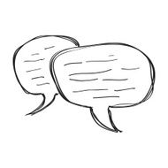 Simple doodle of a speech bubble N14