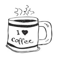 Simple doodle of a coffee mug