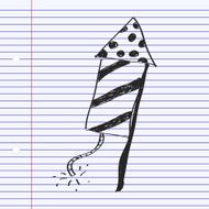 Simple doodle of a firework N2