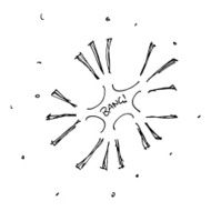 Set of cartoon style fireworks N4