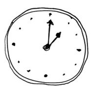 sketch drawing of a clock N4