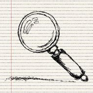 Sketch of a magnifying glass N2