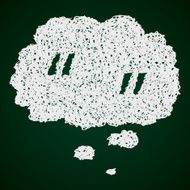 Simple doodle of a quote thought bubble N2
