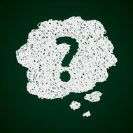 Simple doodle of a question mark thought bubble N2