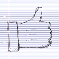 Simple doodle of a hand N2