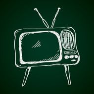 Simple doodle of a television N6