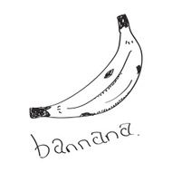 Simple doodle of a banana N3