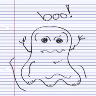 Simple doodle of a ghost N4
