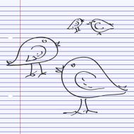 Simple doodle of some birds N3