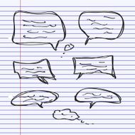 Simple doodle of some speech bubbles N3