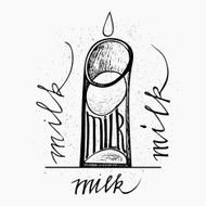 Hand drawn lettering- Milk N2