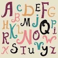 Vector alphabet Hand drawn letters