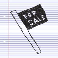 Simple doodle of a for sale sign N2