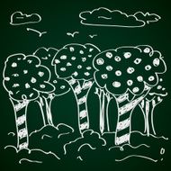 Simple doodle of some trees N2