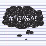 Simple doodle of a swear thought bubble N2