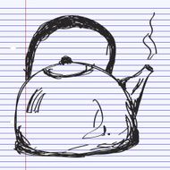 Simple doodle of a kettle